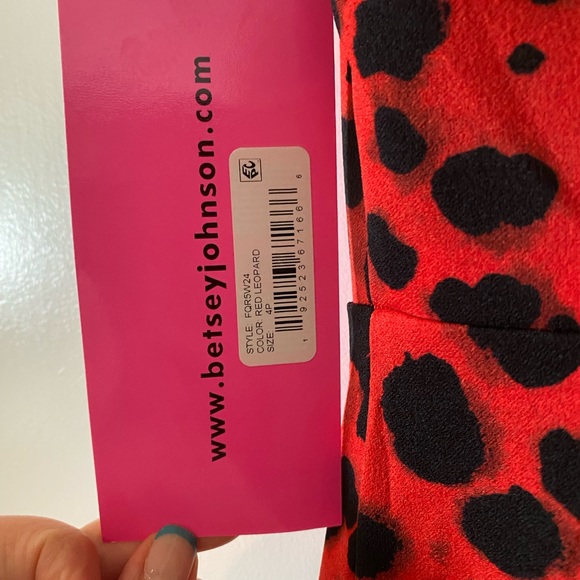 NWT Betsy Johnson Red & Black Animal Print Dress - Picture 3 of 5